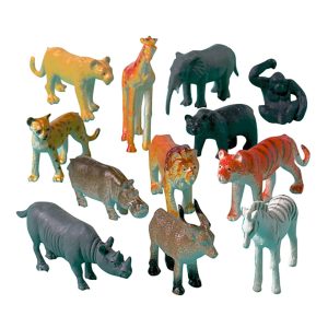 Plastfigurer Djungeldjur - 12-pack