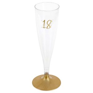 18-års Champagneglas Flergångs Guld