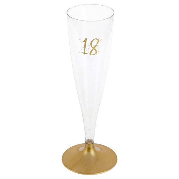 18-års Champagneglas Flergångs Guld