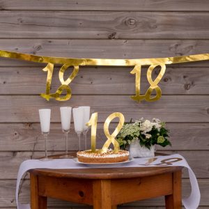 18 års Girlang Metallic Guld