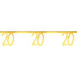 20 års Girlang Metallic Guld
