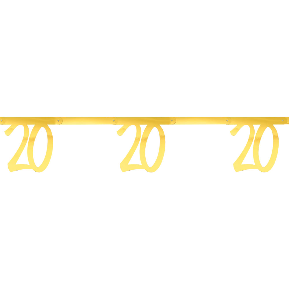 20 års Girlang Metallic Guld