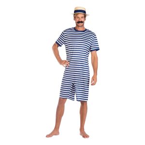 20-tals Baddräkt Blå Maskeraddräkt - Large