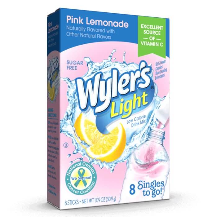 Wylers Light Singles To Go 8-pack - Pink Lemonade