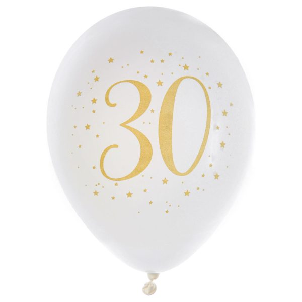 30 Års Ballonger Stjärnor