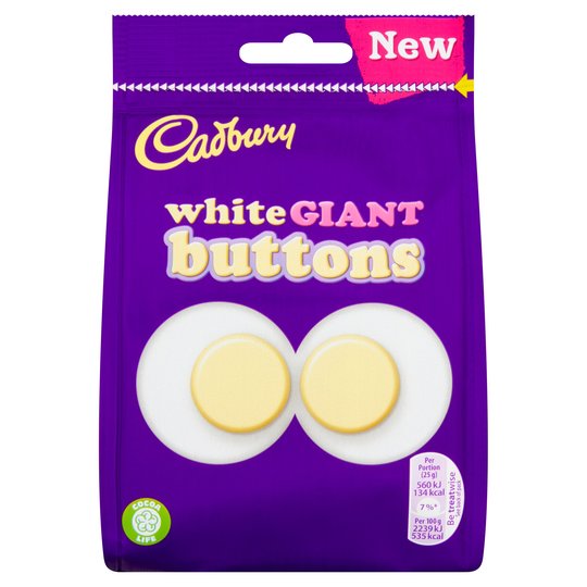 Cadbury White Giant Buttons 85g (BF: 2025-03-08)