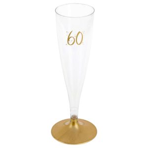 60-års Champagneglas Flergångs Guld