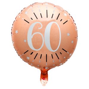 60 Års Folieballong Birthday Party Roseguld