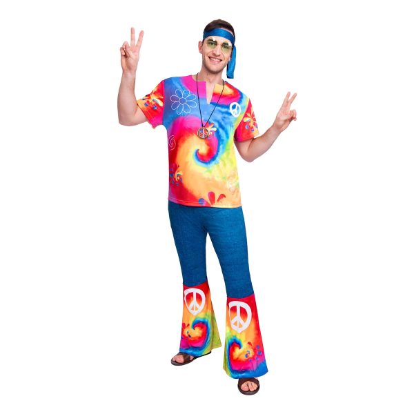60-tals Hippie Maskeraddräkt - Medium/Large