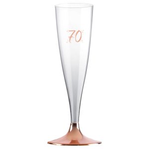 70-års Champagneglas Flergångs Roseguld