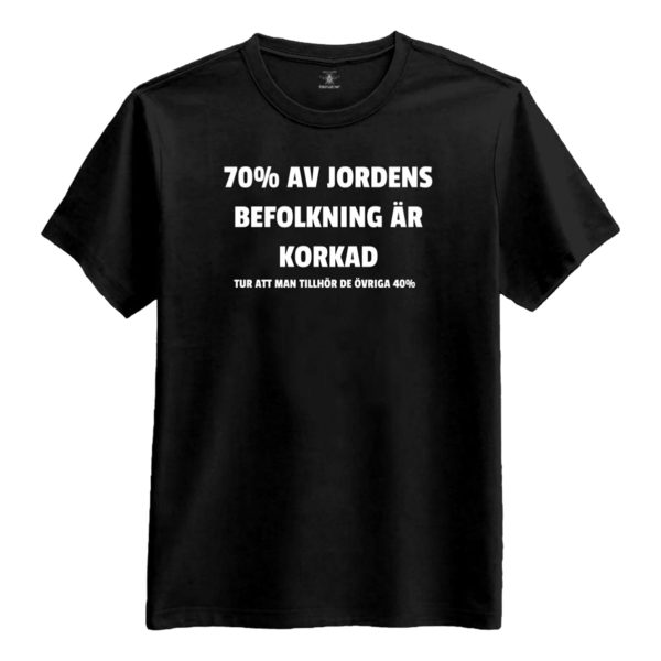 70% av Jordens Befolkning T-shirt - XX-Large