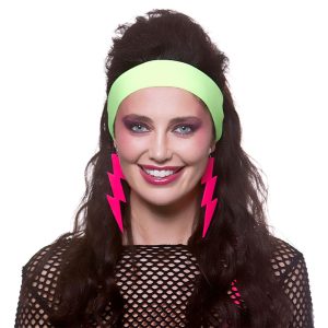 80-tal Pannband Neon Grön