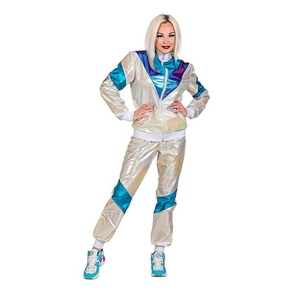 80-tals Holographic Träningsoverall - Medium