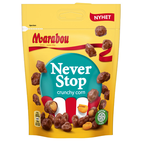 Marabou Never Stop Crunchy Corn 170g