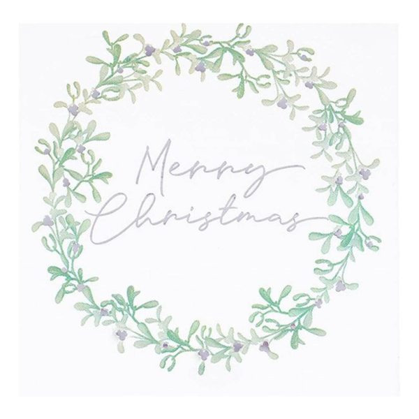 Servetter Merry Christmas Silver/Vit 16-pack