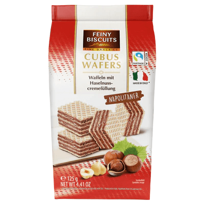 Feiny Biscuits Cubus Wafers Napolitaner 125g(BF:2025-04-05)