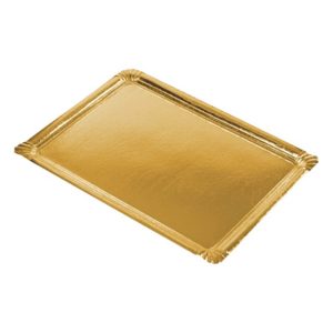 Serveringsfat Papp Rektangulär Guld 5-pack