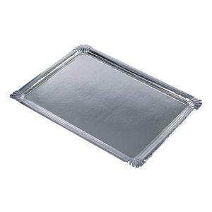 Serveringsfat Papp Rektangulär Silver 10-pack