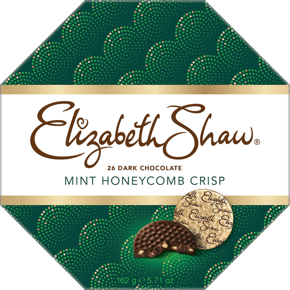 Elisabeth Shaw Dark Chocolate Mint Honeycomb Crisp 162g