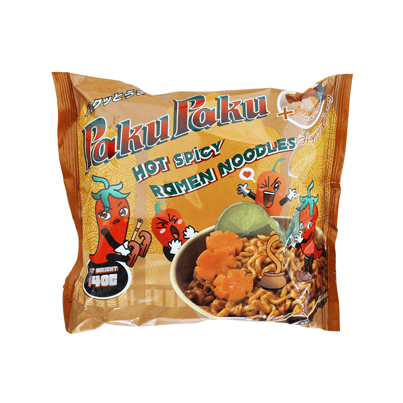 PakuPaku Ramen Nudlar - Happy Curry 140g(BF:2024-11-03)