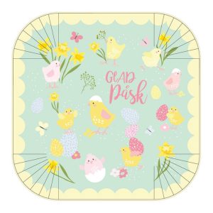 Papperstallrikar Påskkycklingar & Ägg 8-pack