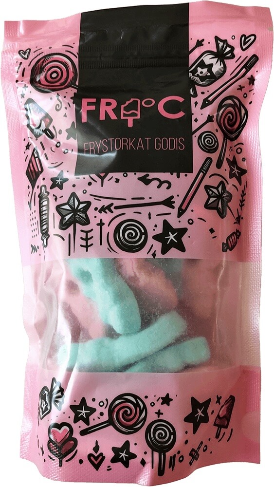 Fryc Frystorkat Godis - Sura Skallar Bubbelgum 100g