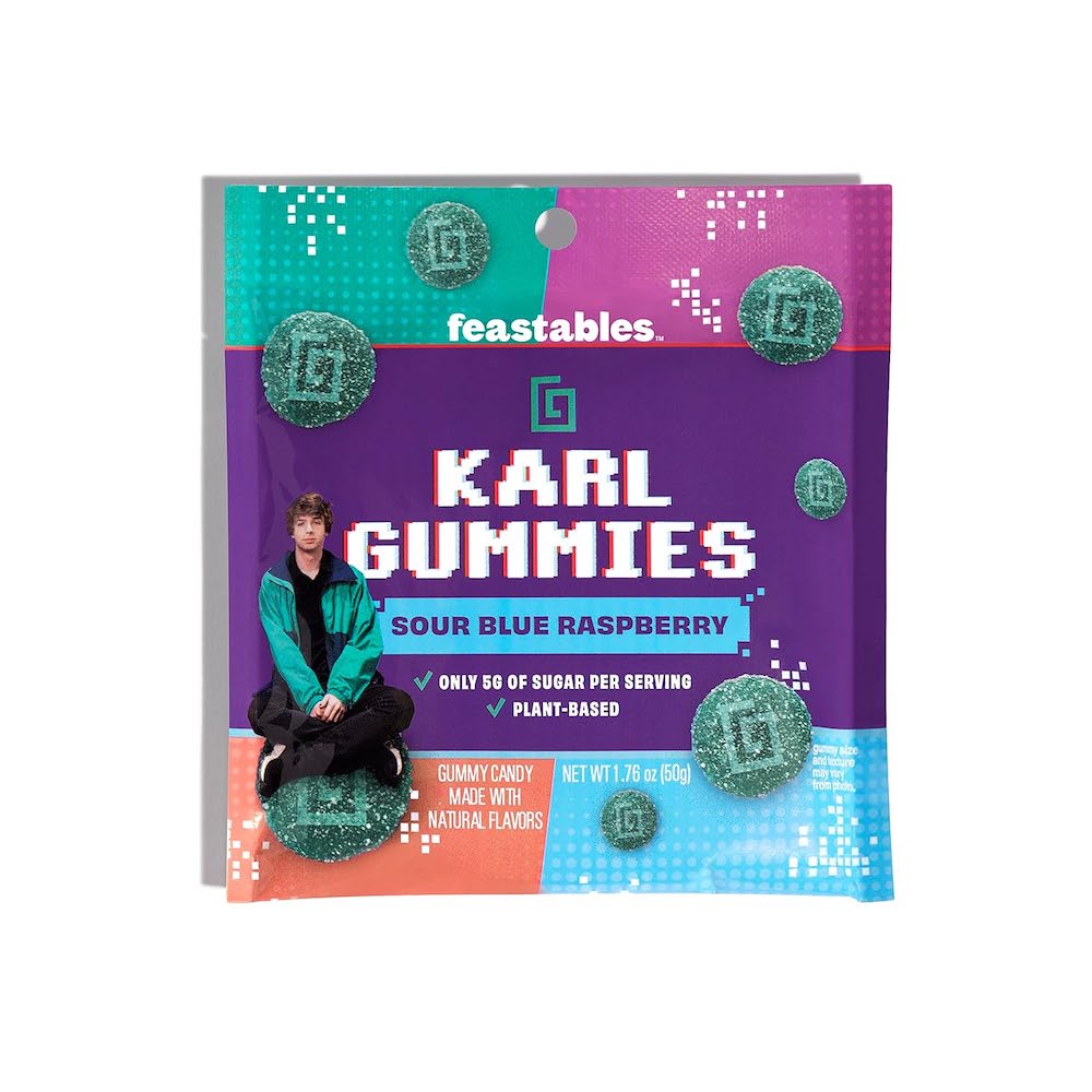 Feastables Karl Gummies - Sour Blue Raspberry 50g