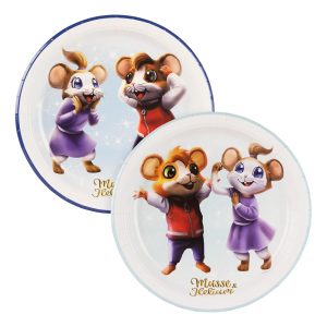 Papperstallrikar Musse & Helium 8-pack