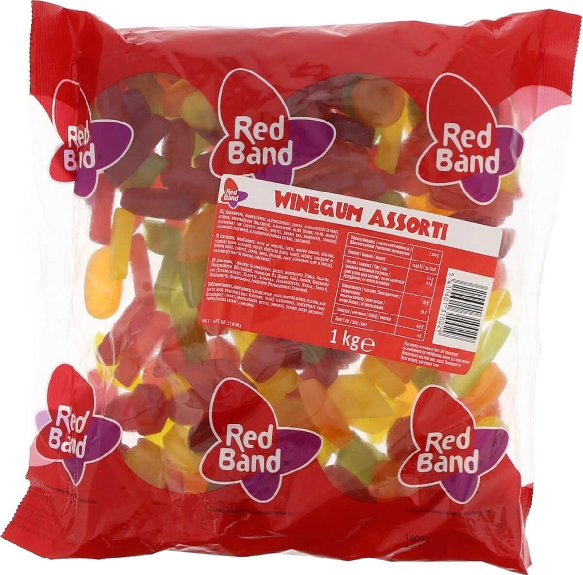Red Band Winegums 1kg(BF:2025-02-22)