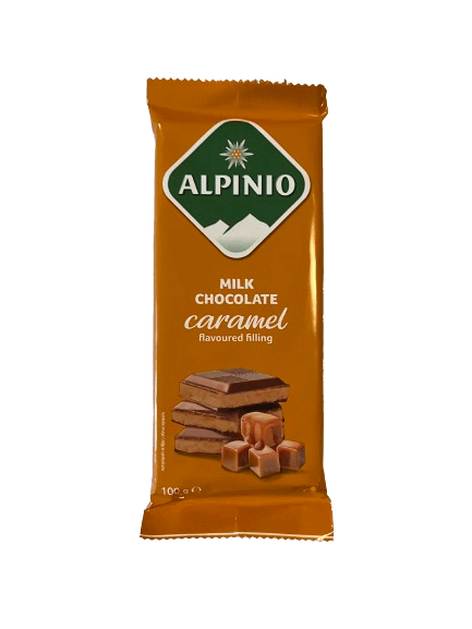 Alpinio Milk Chocolate Caramel 100g(BF:2025-04-08)