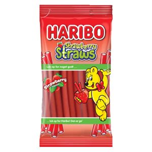Haribo Strawberry Straws 80g