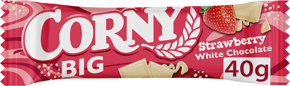 Corny Big Strawberry White Chocolate 40g