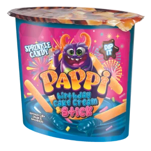 Pappi Birthday Cake Cream & Sticks 55g