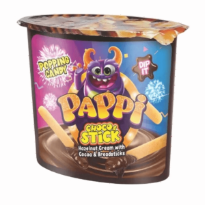 Pappi Choco & Sticks med poppande godis 55g