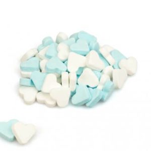 Fortuin Mini Peppermint Hjärtan Blå & Vit 1kg