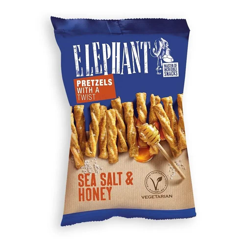 Elephant Pretzel Twist - Havsalt & Honung 70g