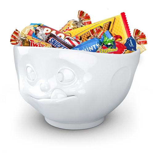 Ansiktsskål med godis