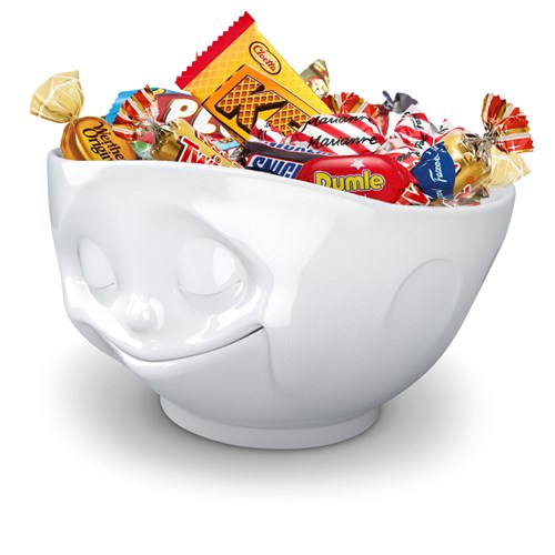 Ansiktsskål med godis