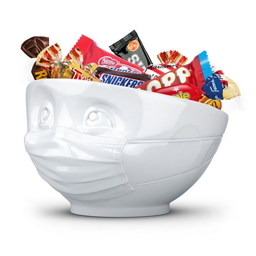 Ansiktsskål med godis