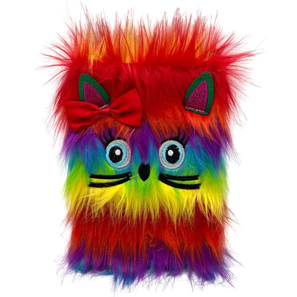 Anteckningsblock Fluffig Regnbågskatt