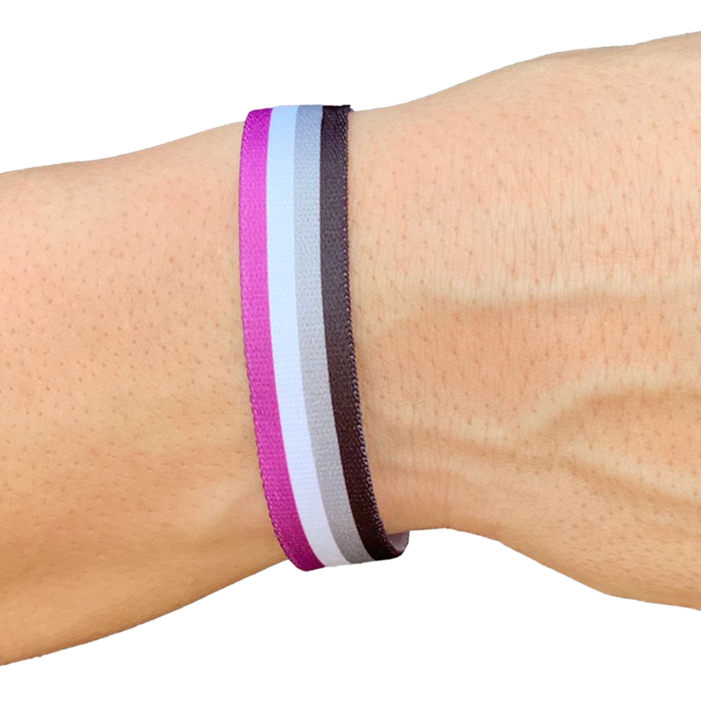 Textilarmband Pride Asexuellt