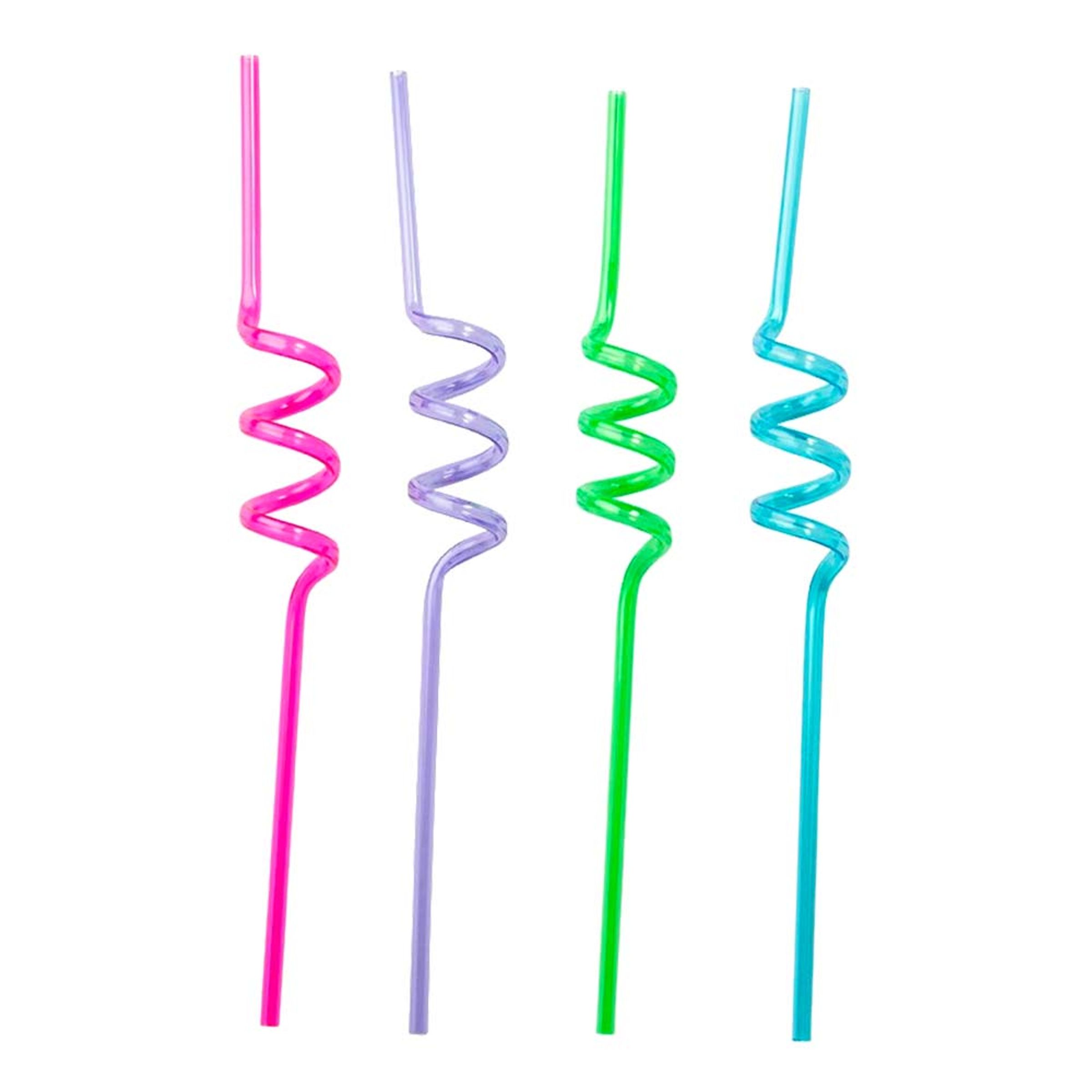 Återanvändbara Sugrör Flerfärgade - 4-pack