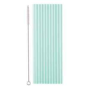 Återanvändbara Sugrör Grön Sage - 12-pack