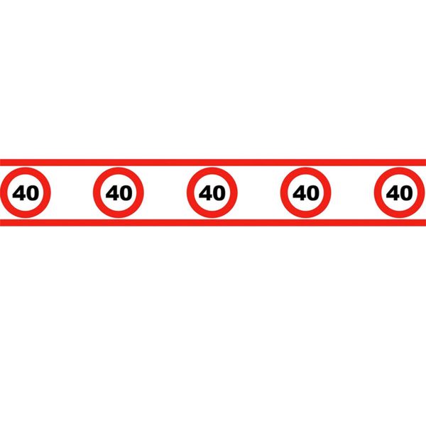 Avspärrningsband Trafikskylt 40