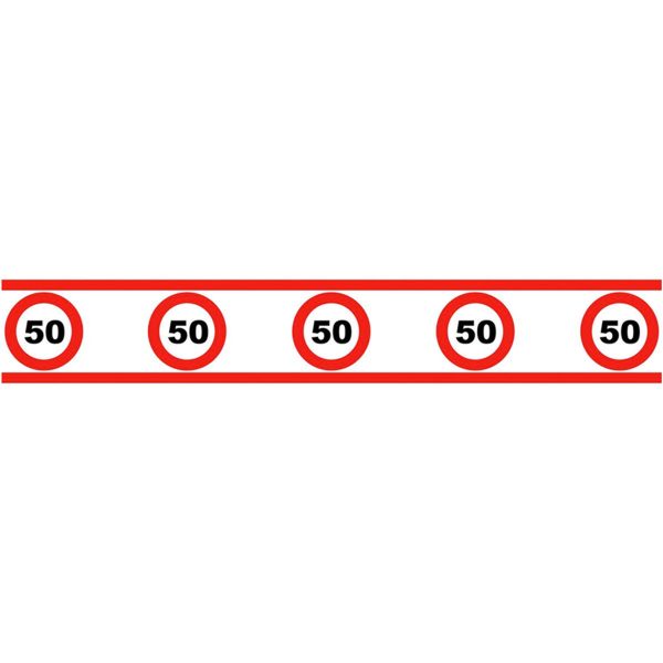 Avspärrningsband Trafikskylt 50