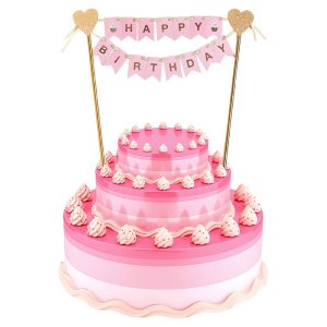 Baby Girl Tårtdekoration Happy Birthday