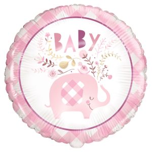 Babyshower Folieballong Elefant Rosa