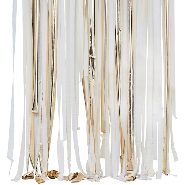 Backdrop Streamers Guldmetallic