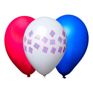 Flaggballonger Norge - 10-pack