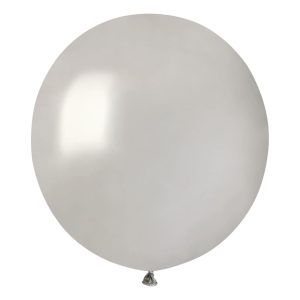 Ballonger Silver Runda Stora - 50-pack
